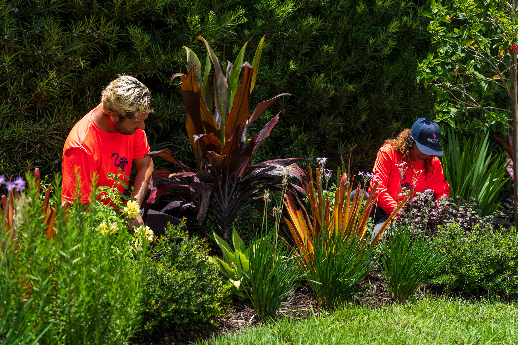 crew cleaning out landscape beds 10